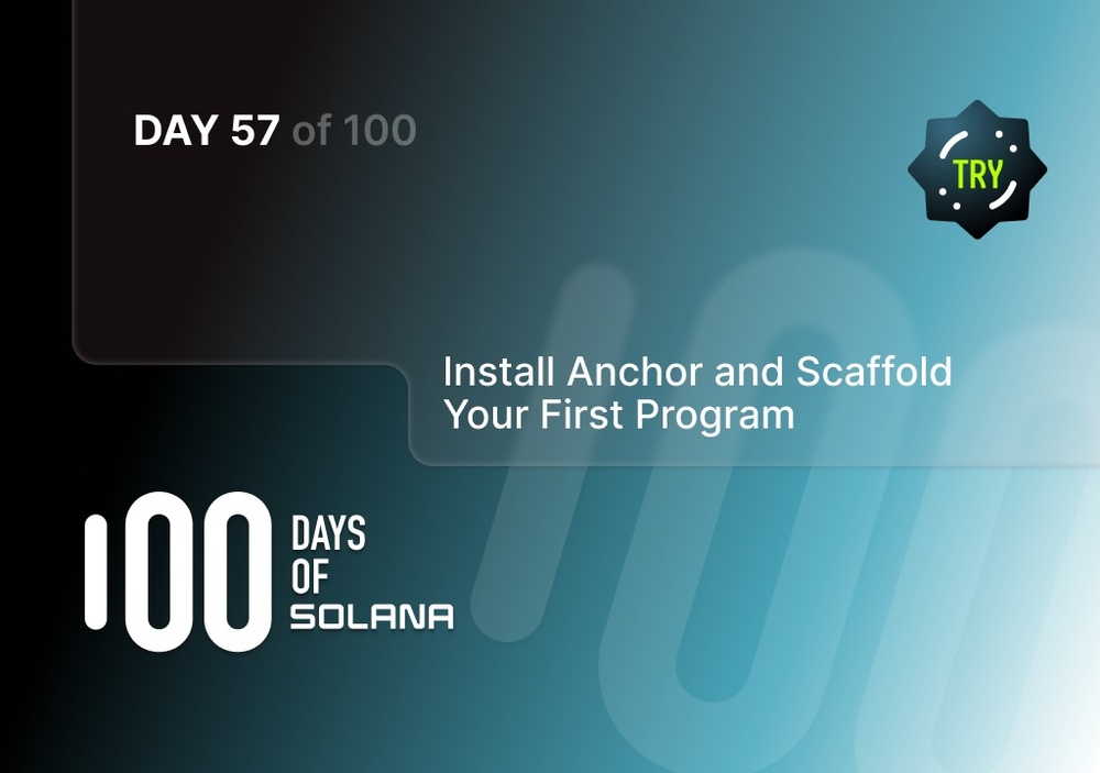 Install Anchor and scaffold your first program background