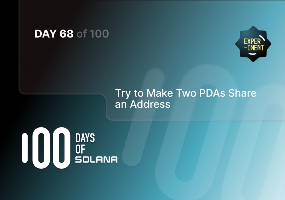 Try to make two PDAs share an address background