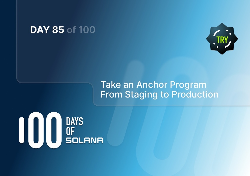 Take an Anchor program from staging to production background