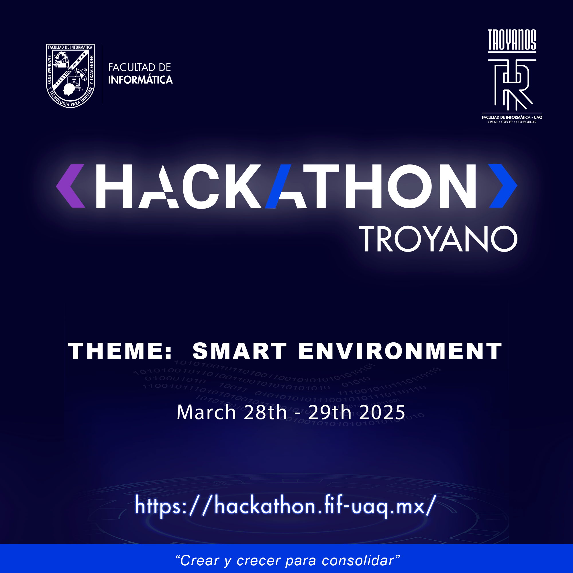 Hackathon Troyano 2025 background