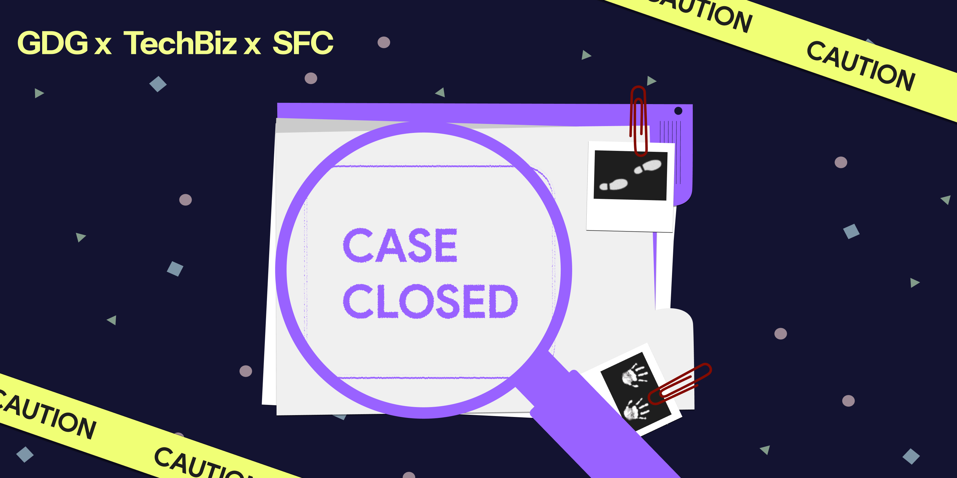 Case Closed - TechBiz x GDG Case Study background