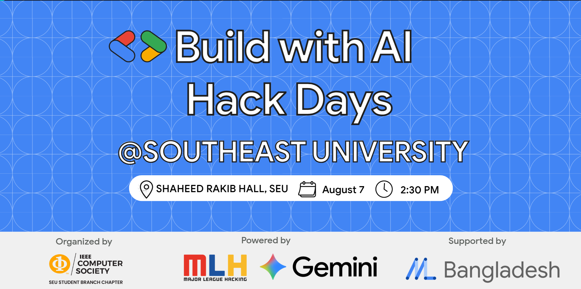 Build With AI Hack days @SOUTHEAST UNIVERSITY background