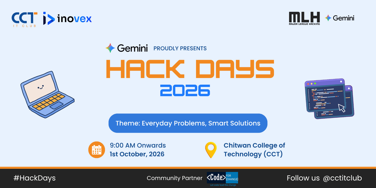 CCT IT CLUB X INOVEXHQ HACK DAYS background