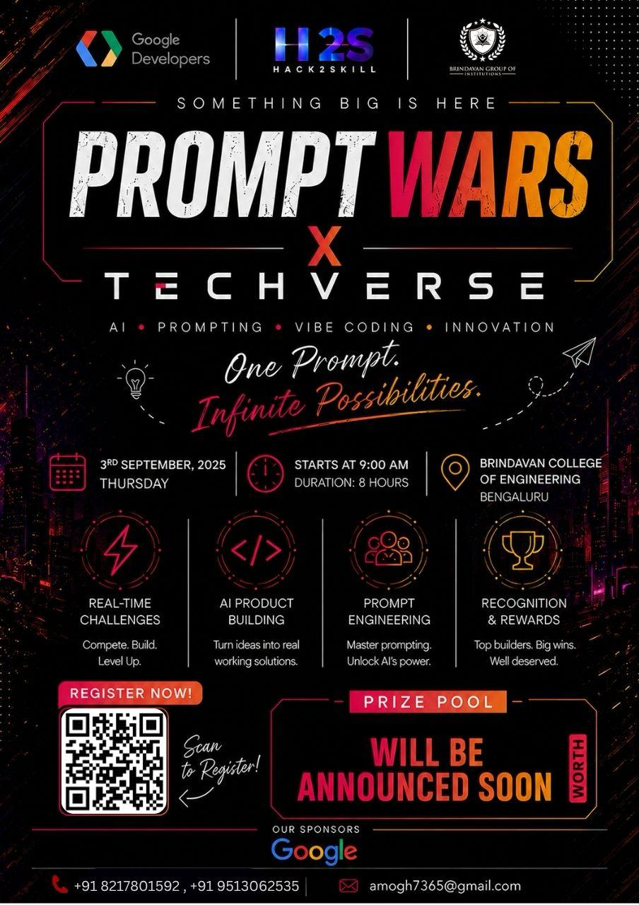 Promptwars x Techverse background
