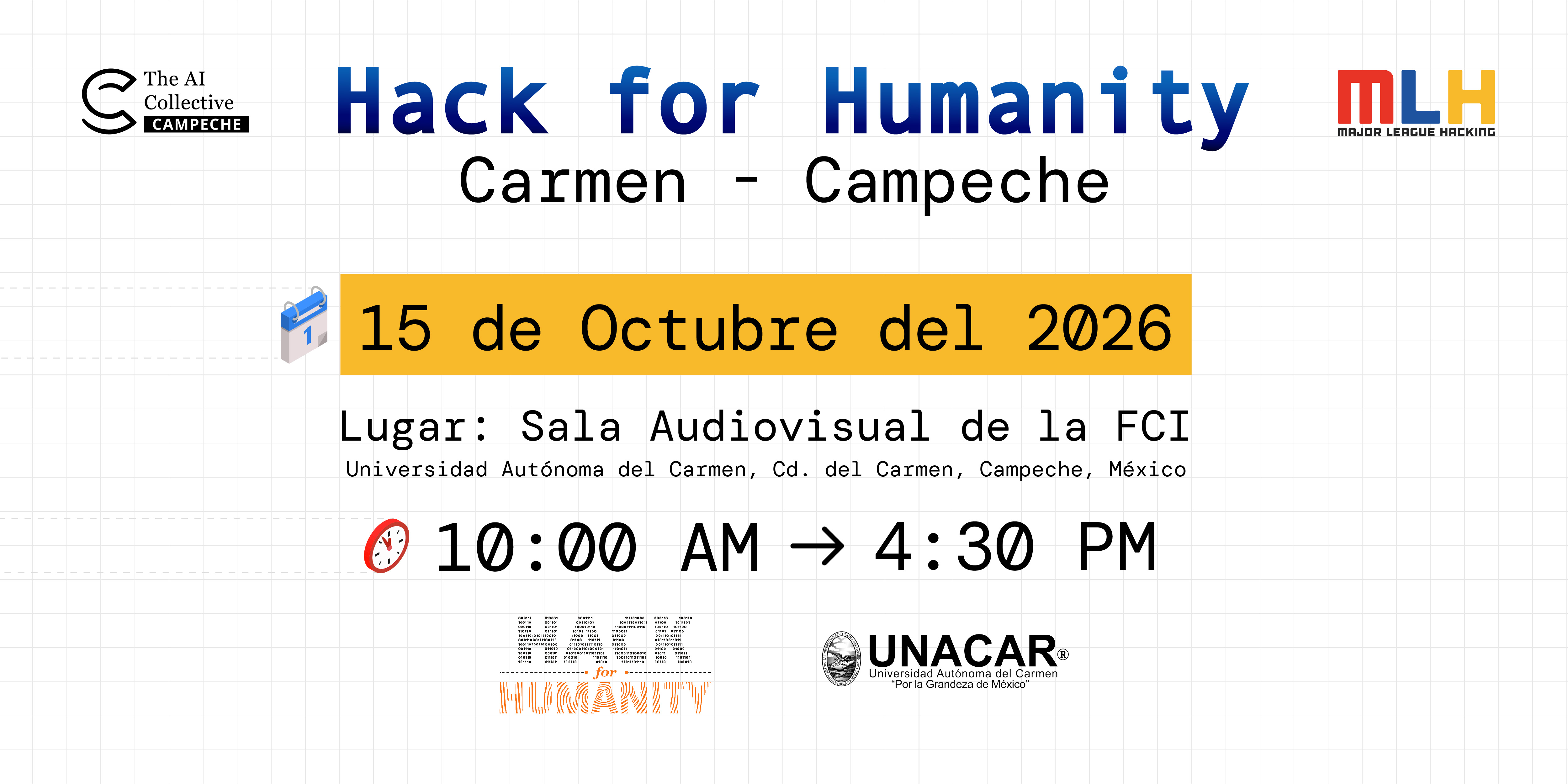 Hacktoberfest Hack Day in Carmen-Campeche: Hack for Humanity background