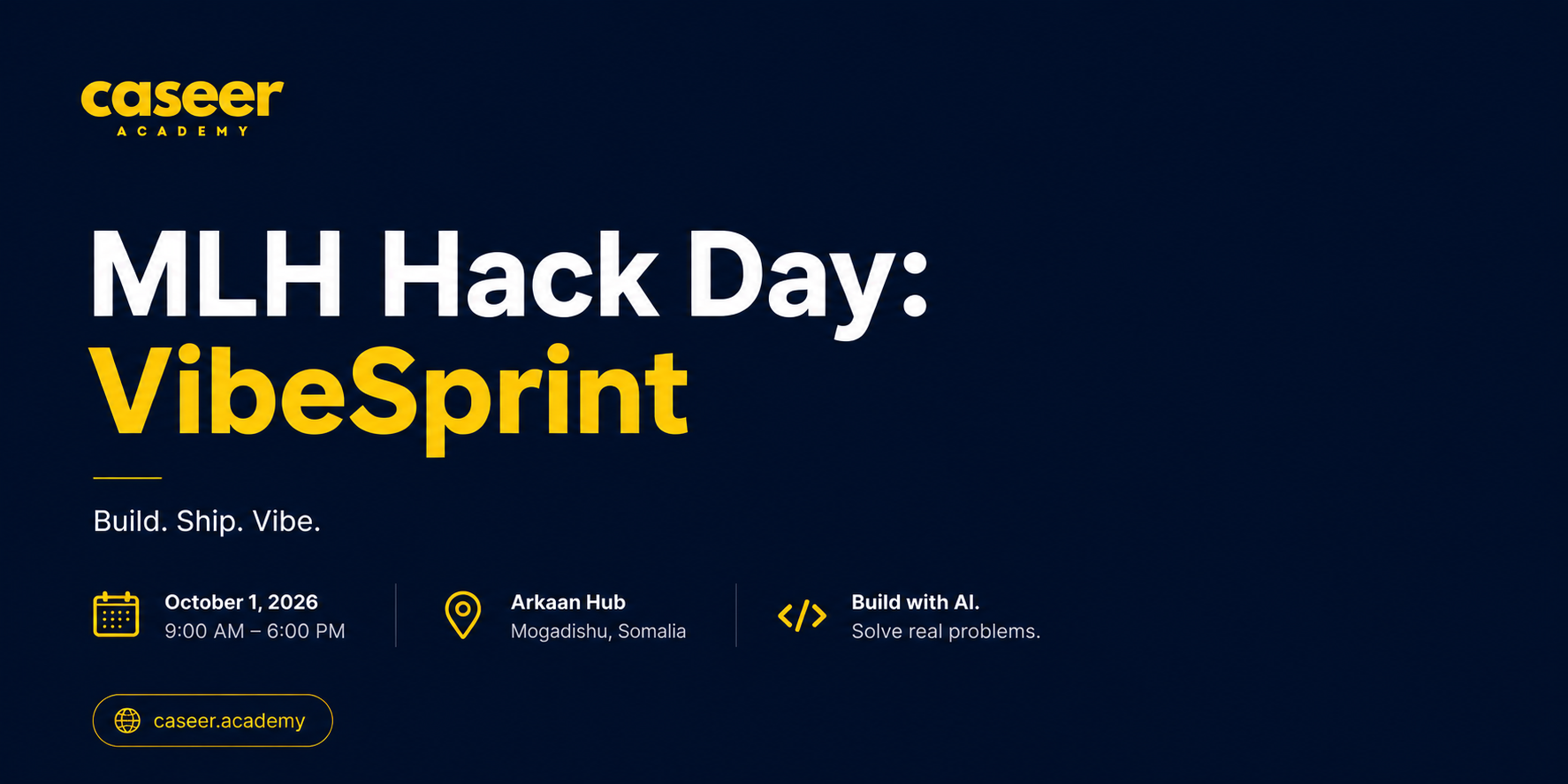 MLH Hack Day: VibeSprint Mogadishu 2026 background