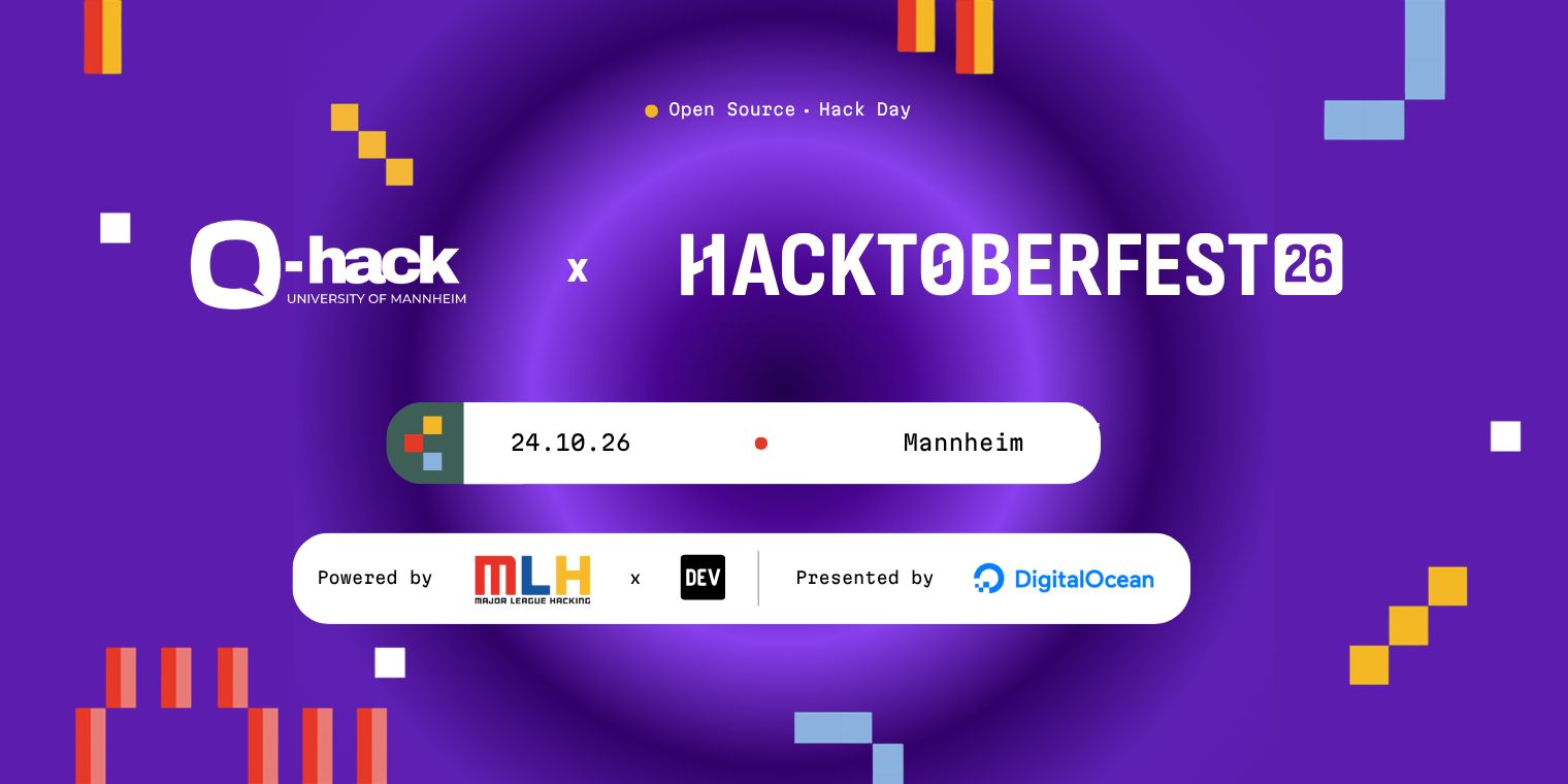 Hacktoberfest Hack Day Mannheim x Q-Summit background