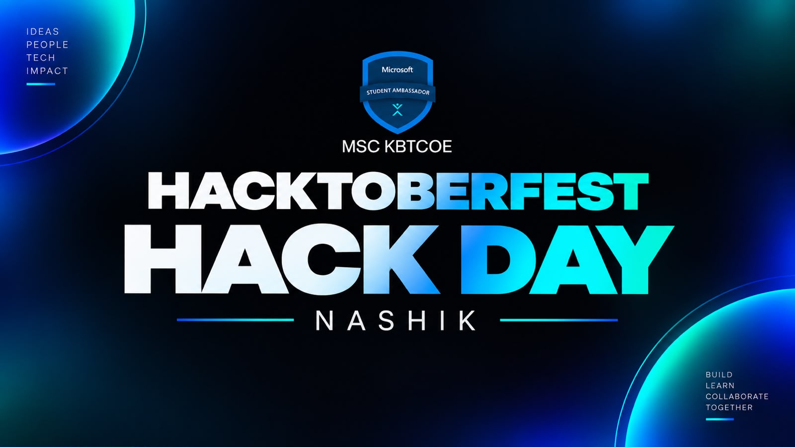 Hacktoberfest Hack Day Nashik x MSC KBTCOE background
